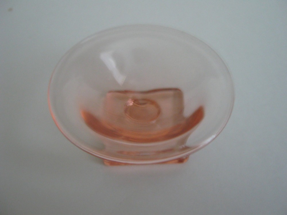 FOSTORIA FLARED PINK GLASS NUT CUP/OPEN SALT CELLAR, c1925