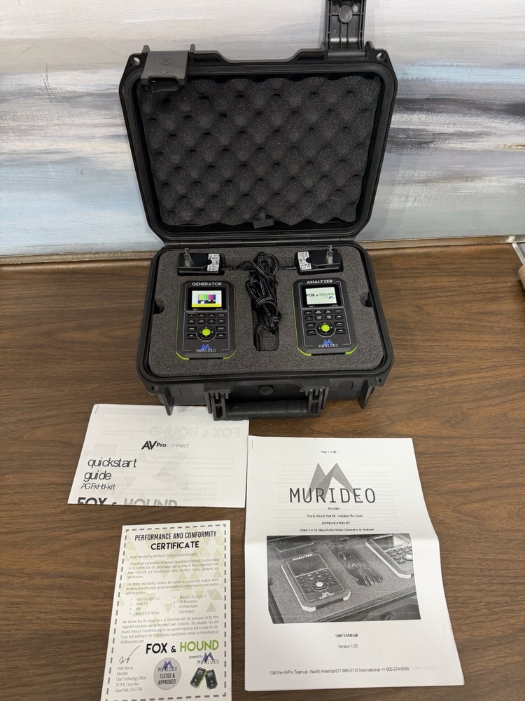 Murideo Fox & Hound HDMI Generator Analyzer Kit w/ Case & Cables