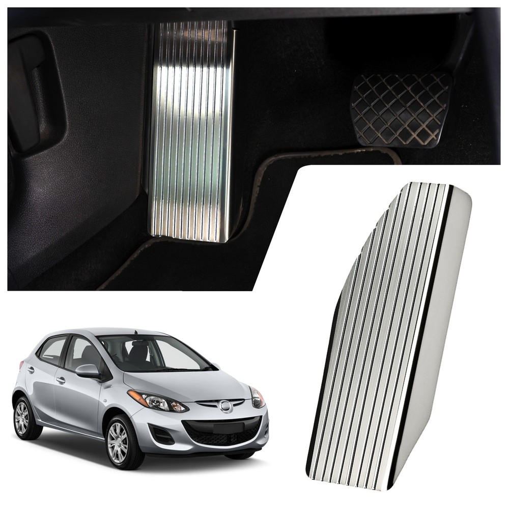 Footrest Plate for Mazda 2 Hatchback (DE) 5D 2007-2015 Brushed Silver