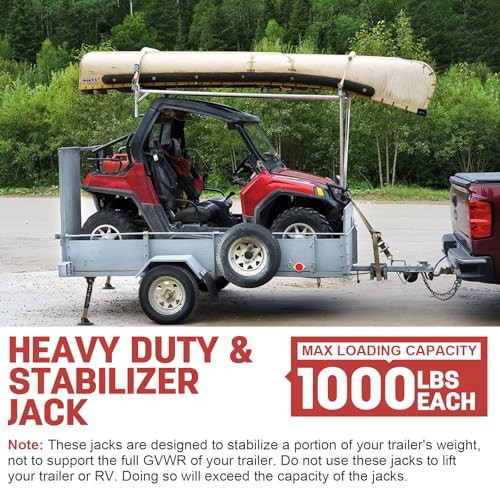 Telescoping RV Camper Accessories - 2 Pack Trailer Stabilizer Jacks,