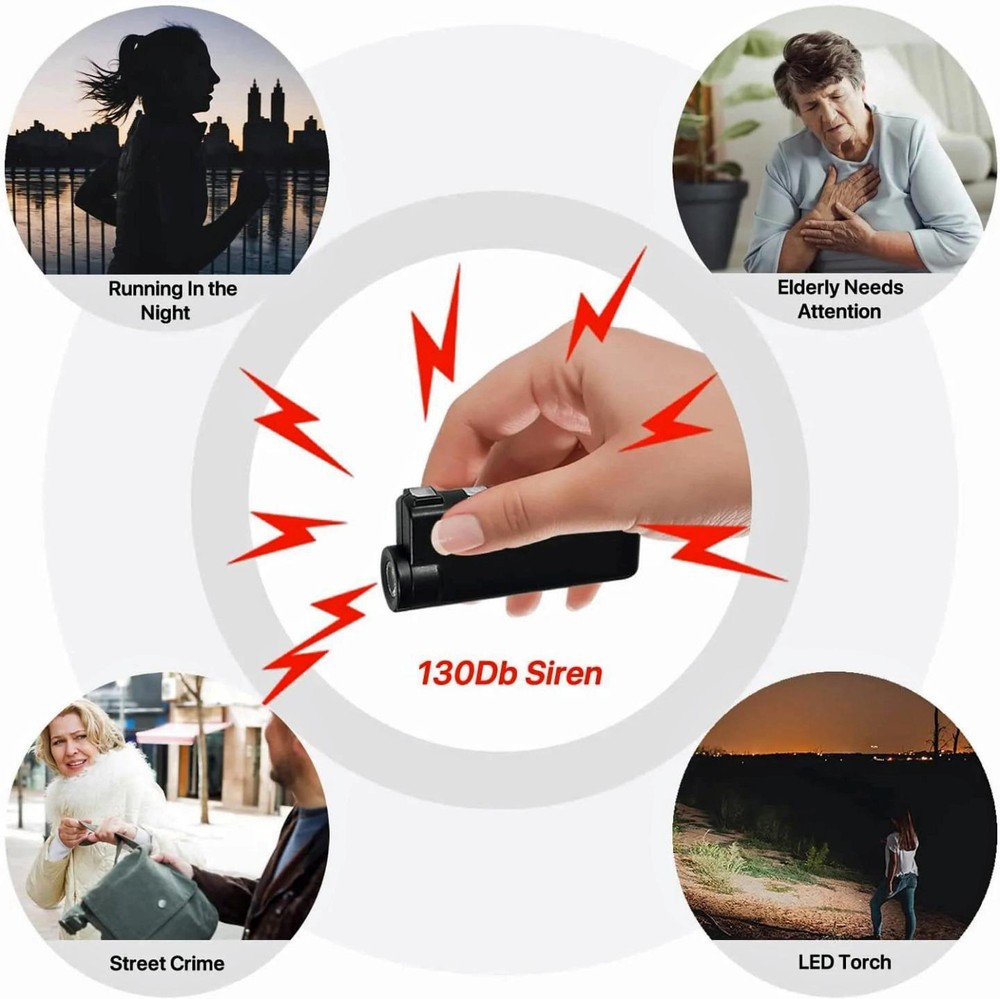 Personal Knight Security ALARM And Flashlight With a Blinding Lumen Strobe Light