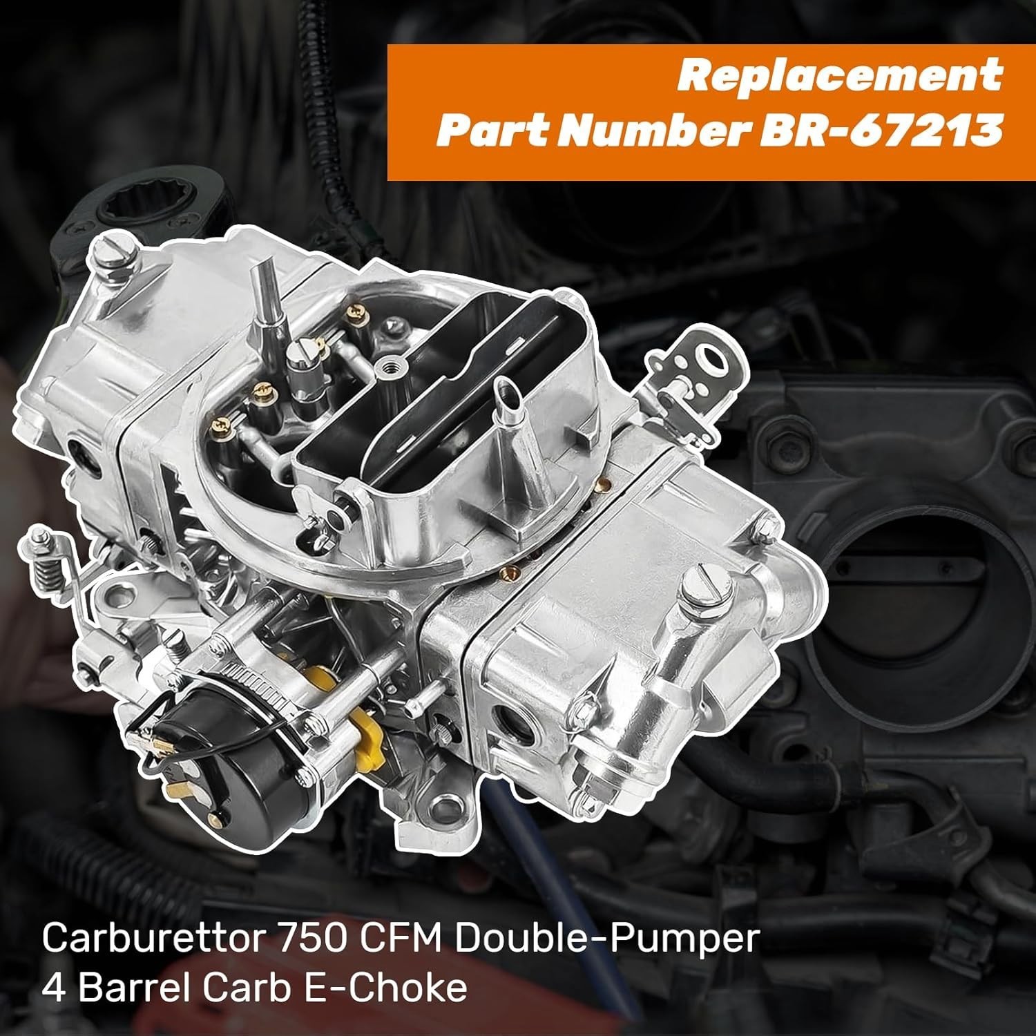 For Holley Quickfuel Brawler 750 CFM Double Pumper 4 Barrel Carburetor E-Choke