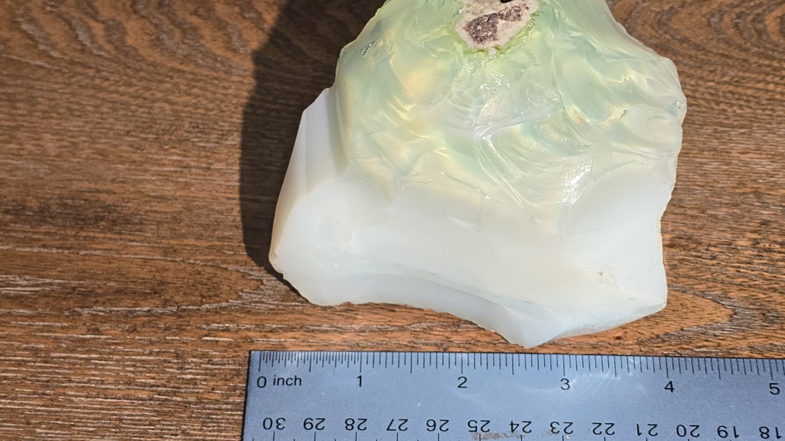 Aqua & Opalite Layered Slag Glass Rock Chunk 27oz 4 inches Landscape Aquarium