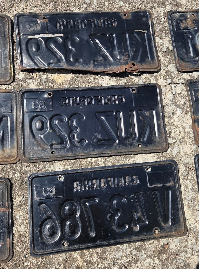 California License Plate 3 Matched Pairs 1963 Lot 9 Plates 63 Vintage Pair Set