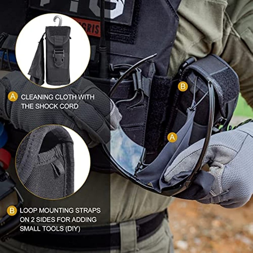 Tactical Molle Eyeglasses Box Shockproof Protective Sunglasses Case Hanging Pack