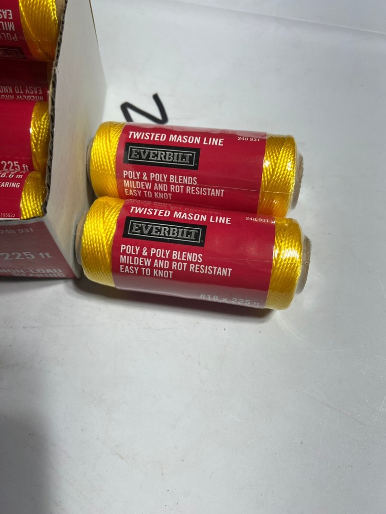 2 ROLLS  YELLOW Mason Line Construction Line #18x225 Measuring Layout String