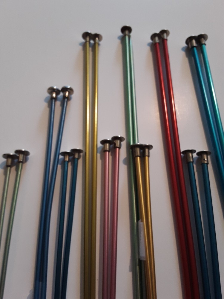 21 Complete Sets Single Point Knitting Needles Boye, Bates, 14", 10"
