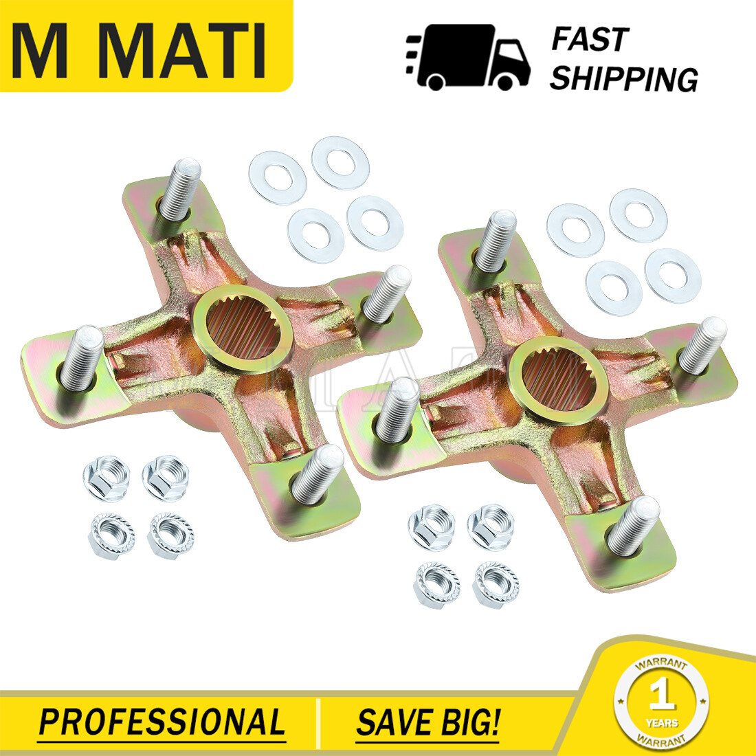 Pair Rear Axle Wheel Hub For Yamaha YFZ450X Warrior350 Raptor250 1PE-F53K0-00-00