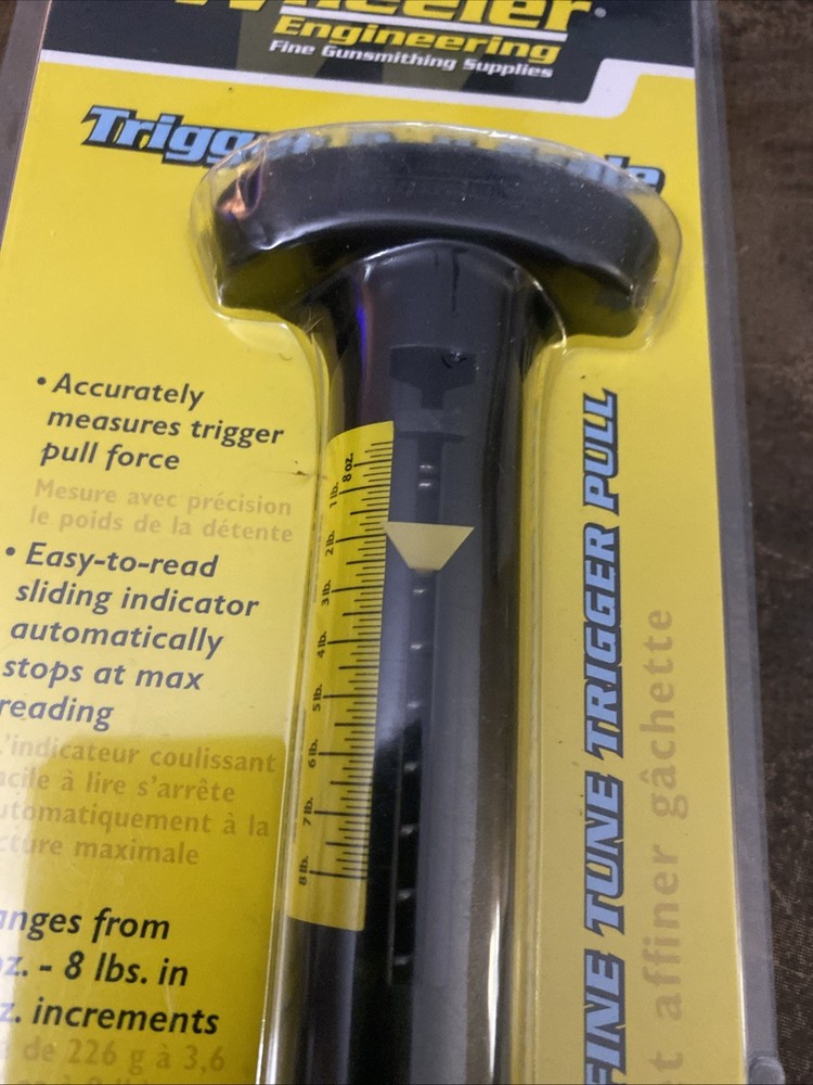 Wheeler Manual Trigger Pull Scale with 8oz to 8lb Value Range for Gunsmithing
