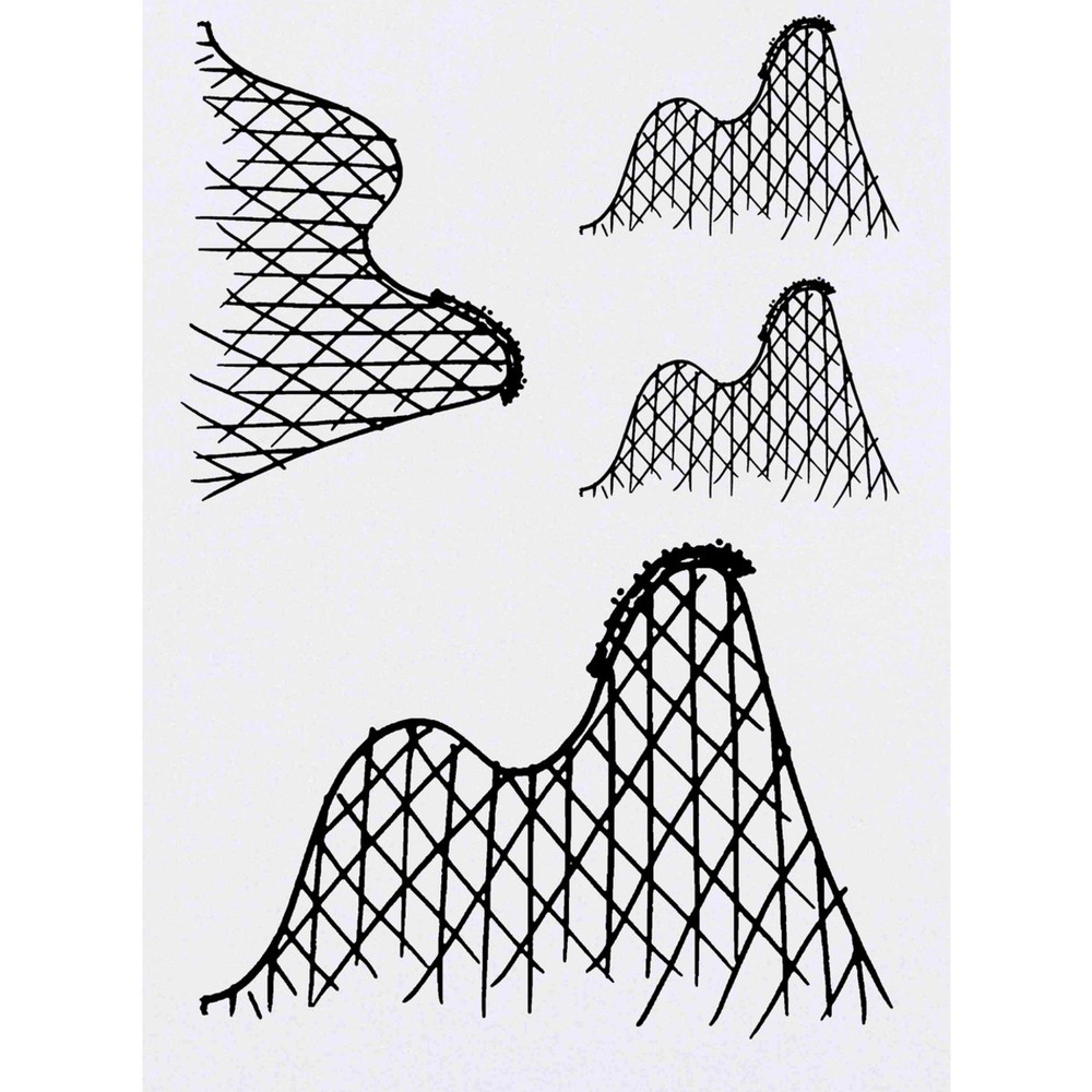 4 x 'Rollercoaster' Temporary Tattoos / Transfers (TO00033681)