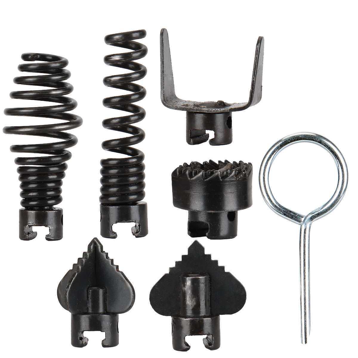 14 Pcs Cutter Set Drain Cleaner Plumbing Snake Tools Cable Auger Clog Sewer Pipe