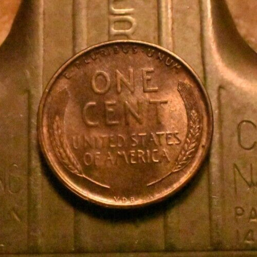 Choice with Rim Errors! 1909-VDB Lincoln Wheat Cent 1c. (#9458)