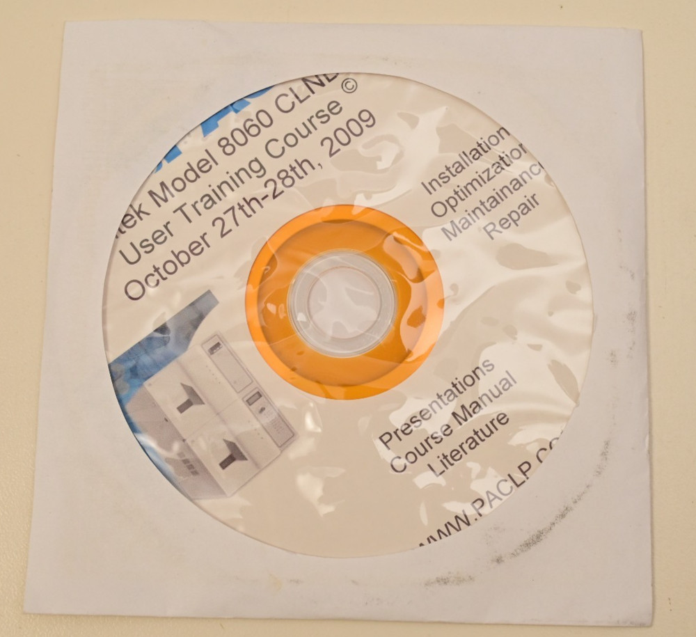 Antek Model 8060 Nitrogen Specific HPLC Detector Training Course CD-ROM