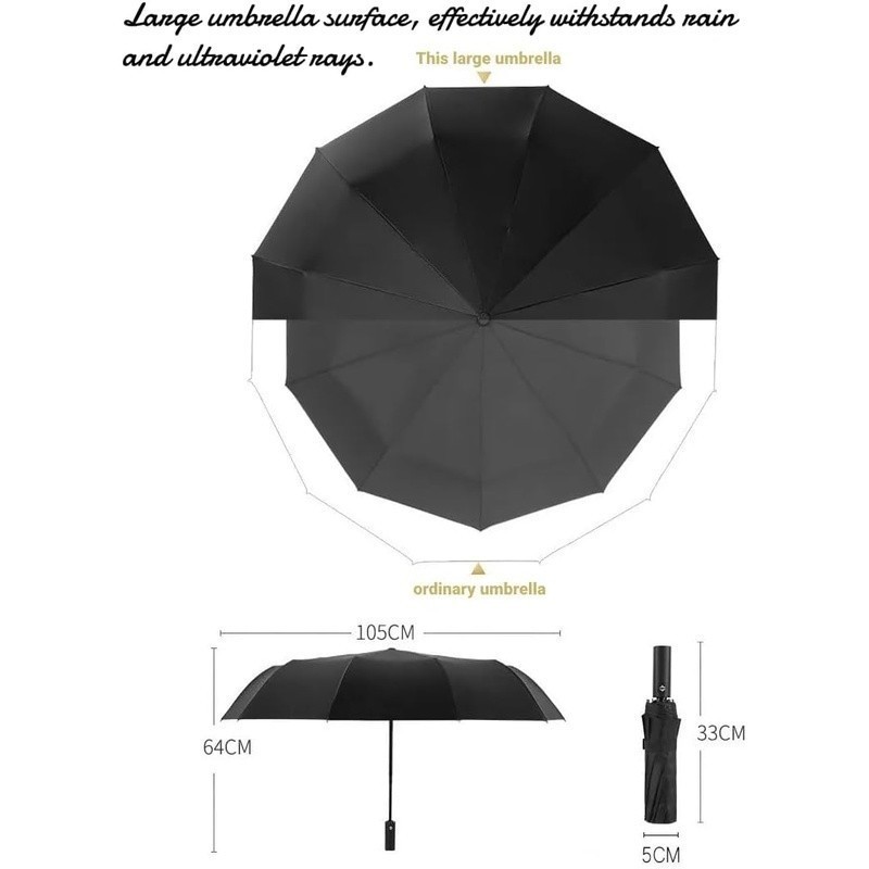 Compact Travel Umbrella Windproof Automatic Open Close Mini Waterproof Durable