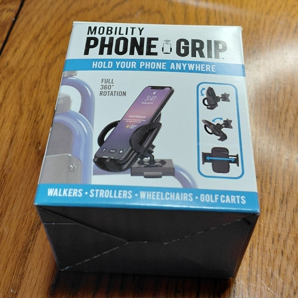 Phone grip walker wheelchair use