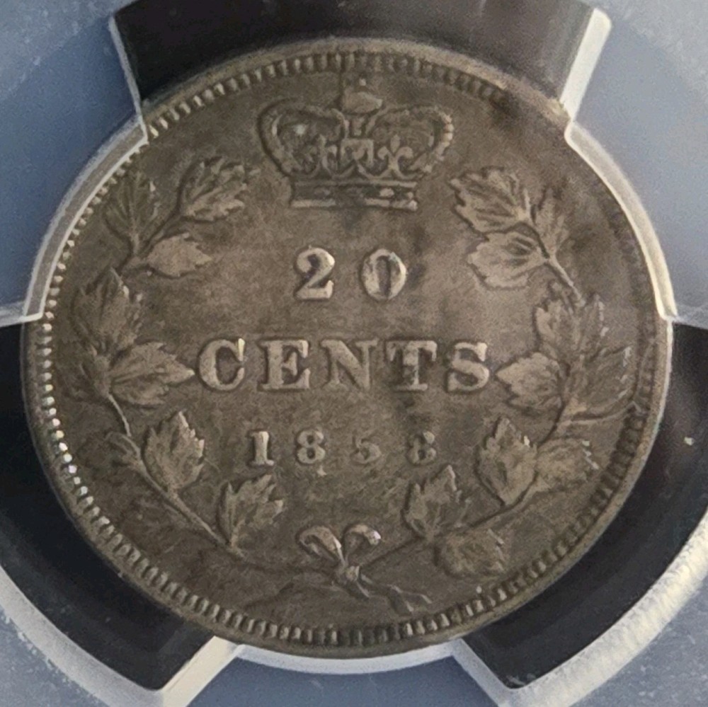 Canada 1858 20 Cent PCGS VF-35 🇨🇦 Coinage