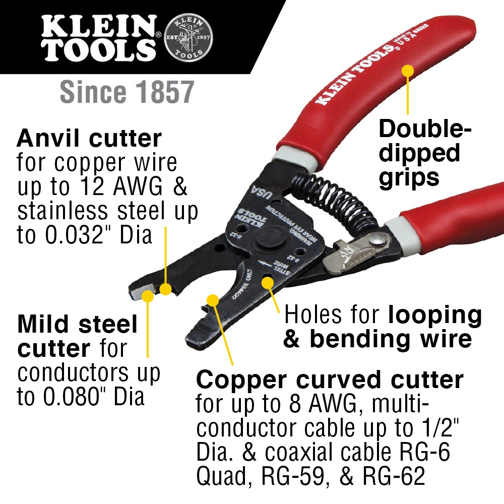 KLEIN TOOLS 63020 Multi-Cable Cutter Klein-Kurve®