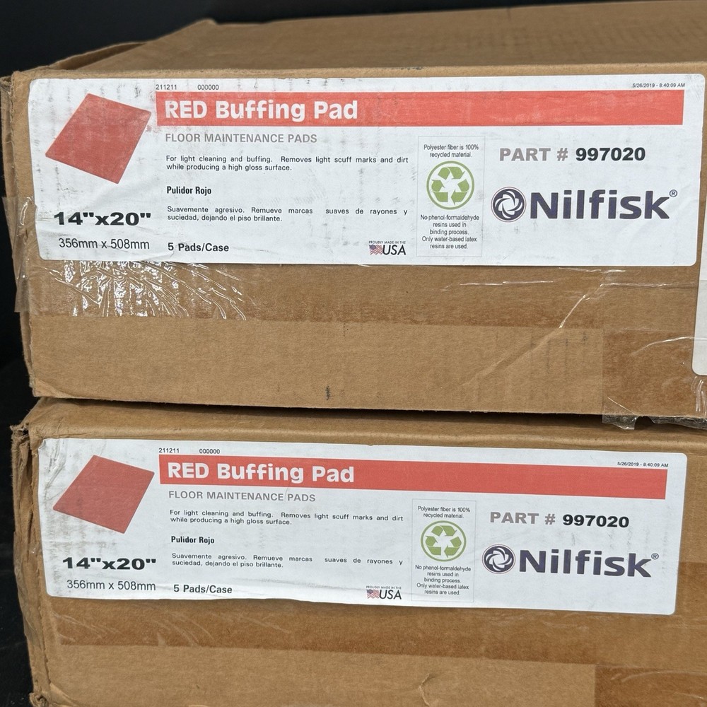 nilfisk 997020 red buffing pad QTY 8