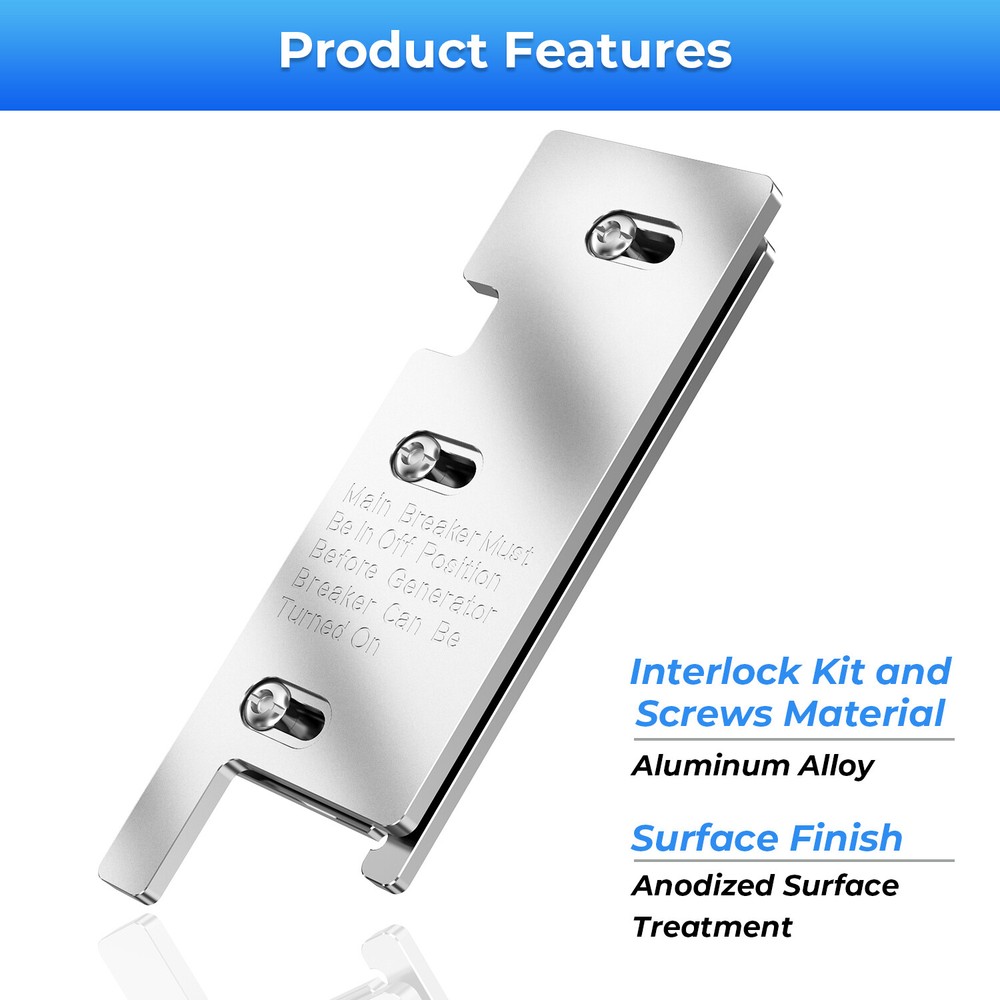 Generator interlock Kit For Square D 200 Amp Panels Garden Vertical Main Panel