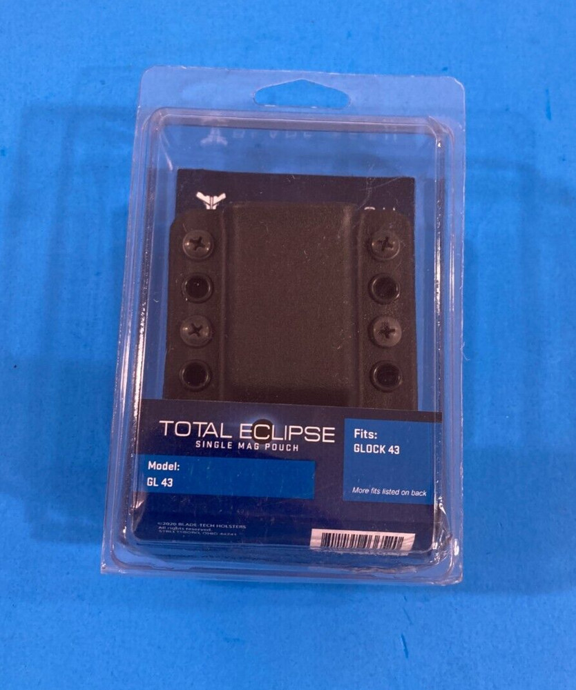 BLADE TECH TOTAL ECLIPSE SINGLE MAG MAGAZINE POUCH GLOCK 43 IWB OWB AMBIDEXTROUS