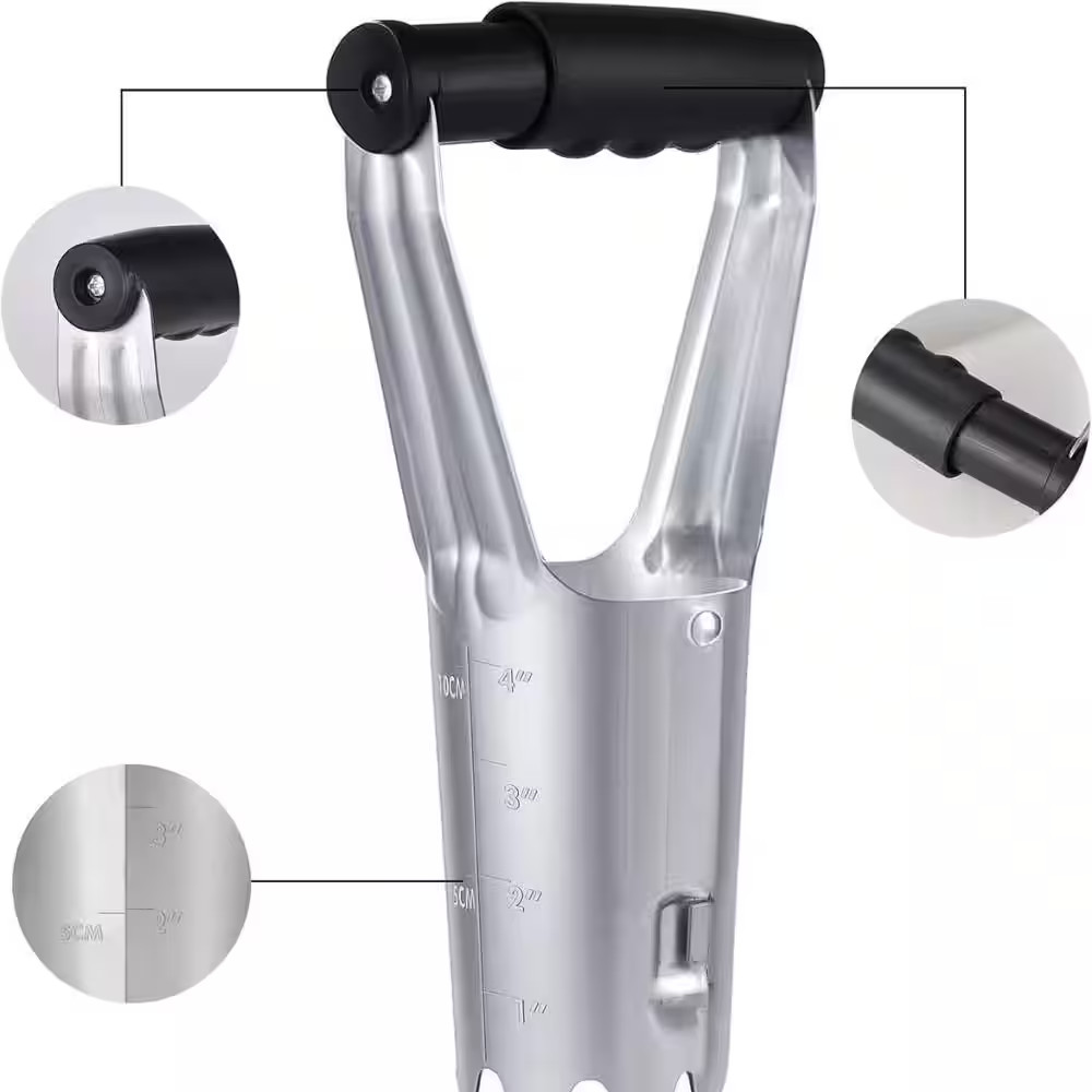 4.3 in Bulb Planter, Bulbs Transplanter Automatic Soil Release with Depth Marker