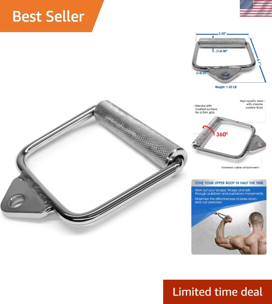 Multi-Functional Cable Machine Attachments - Double D Handle & Tricep Rope