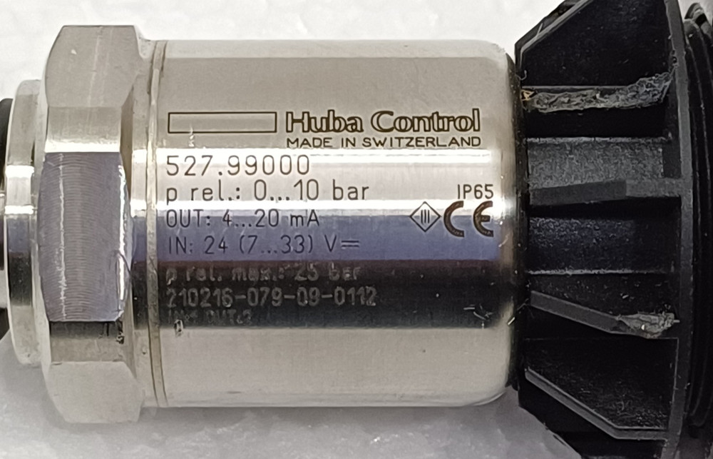 HUBA CONTROL 527.99000 PRESSURE SENSOR 0... +10 BAR