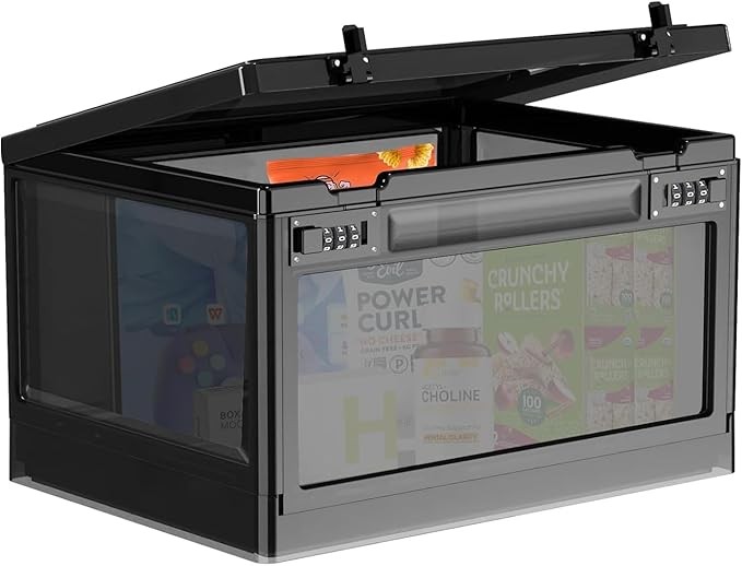 Large Lock Box,Lockable Storage Box with Combination Code 15.3x11x8.6in Stack...