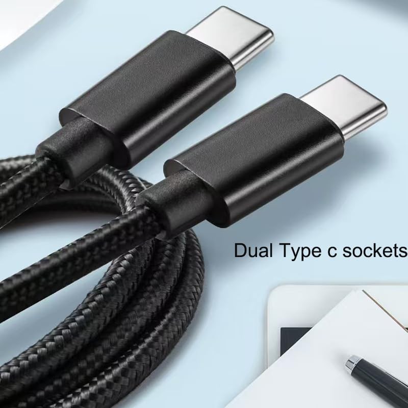 SZMXUCK 2 Pack 6.6FT PS5 Controller Charger Cable, USB C 79.2 inches, Black