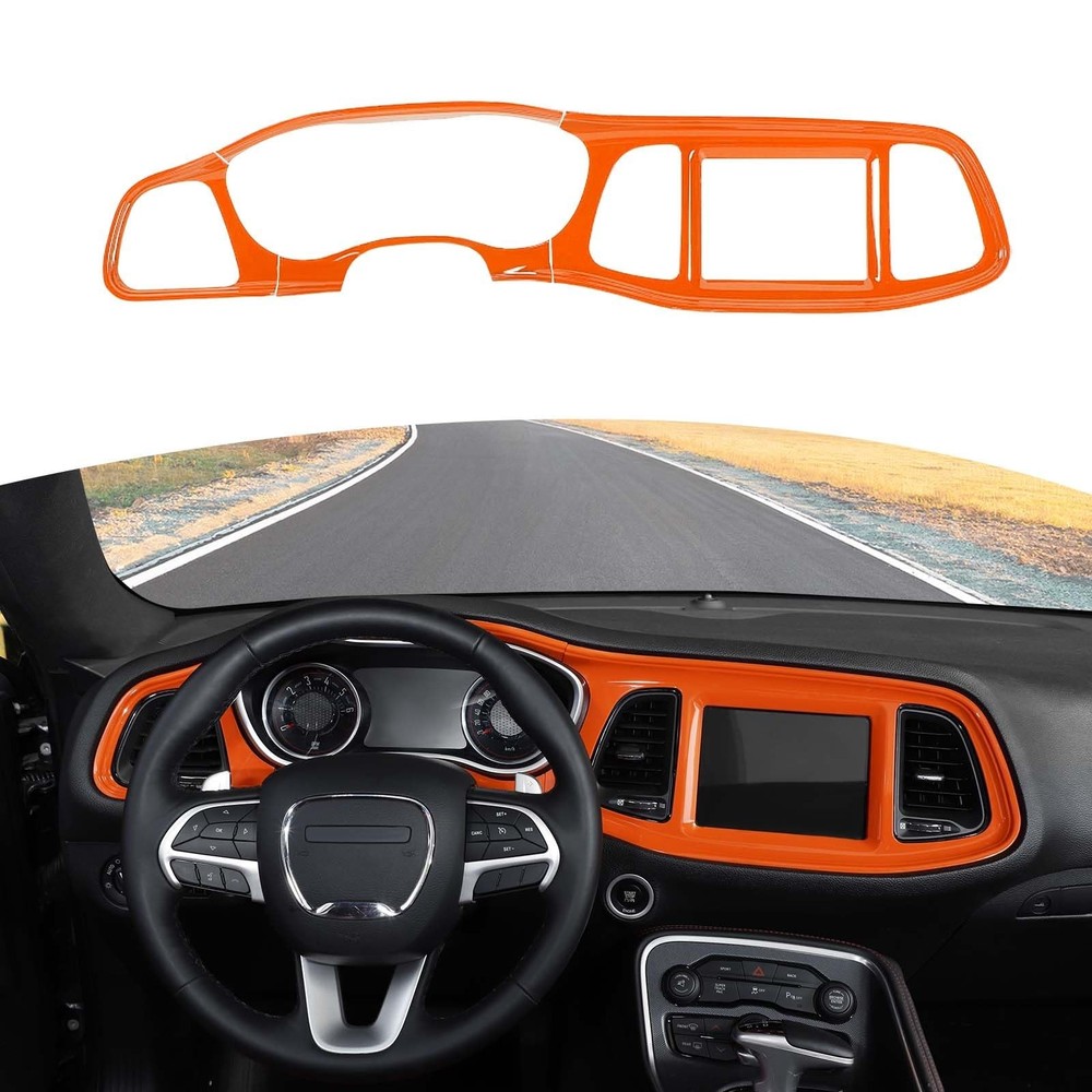 RT-TCZ for Challenger Orange Center Console Dashboard Panel Trim Cover for Do...