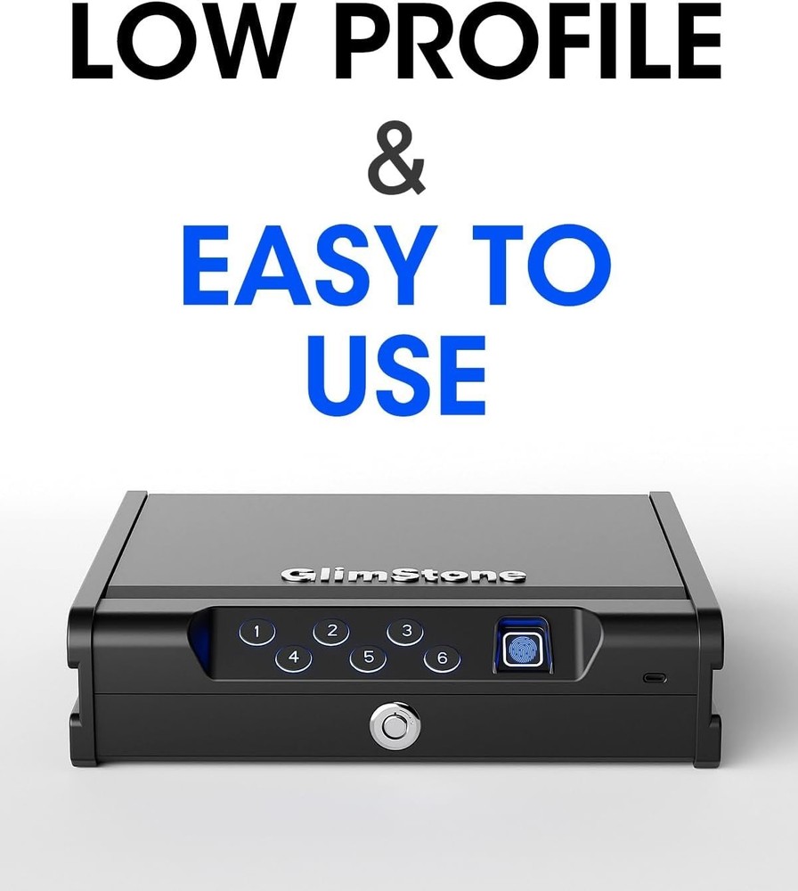 Biometric Handgun Safe – Fireproof Compact Gun Storage with Quick Access