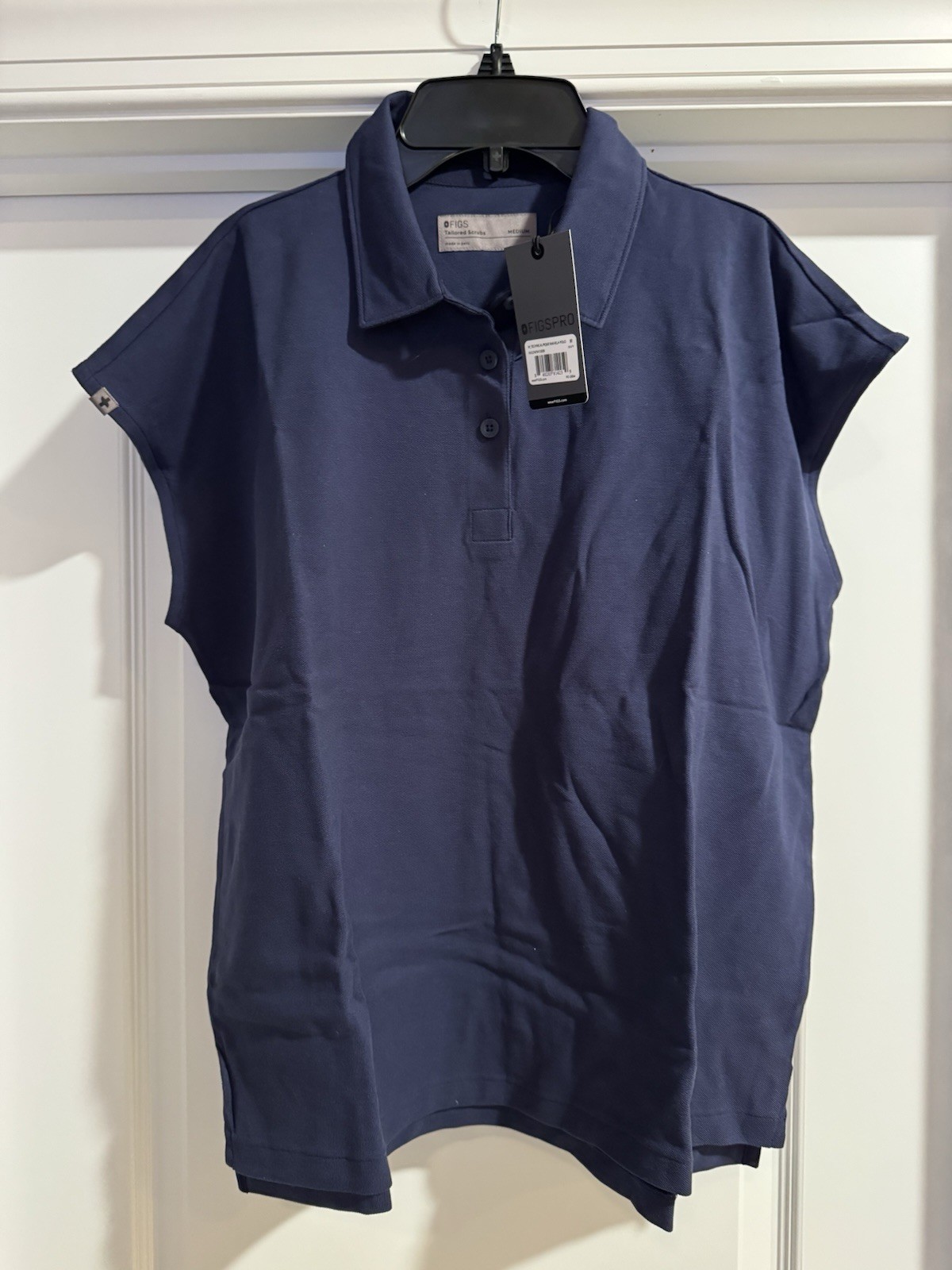 Figs FigsPro Technical Rafaela Polo Pique M CHOOSE COLOR Navy Black White