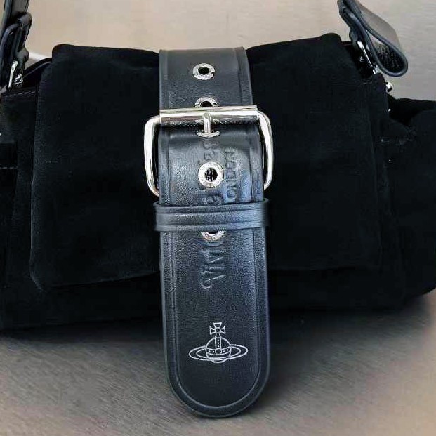 Vivienne Westwood Hazel Treasure Handbag Suede Black outlet F/S JP [DDP]