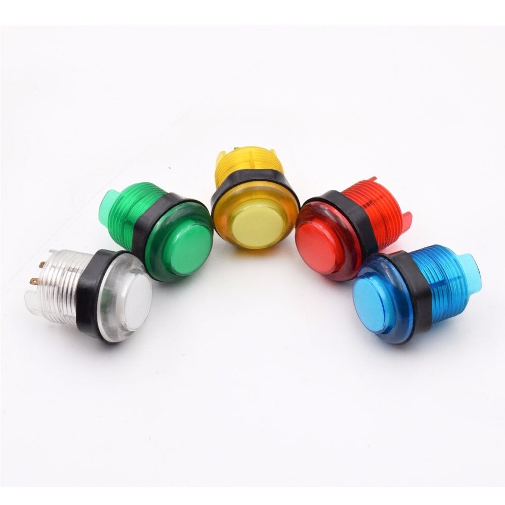 10pcs 28mm Push Button Led Illuminated 5v Switch Arcade Joystick Multi Colors