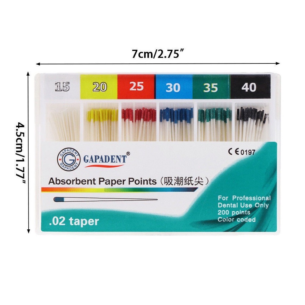 1Pack Dental Endo Absorbent Points Paper Points Assorted Mixed Root Canal 15-40#
