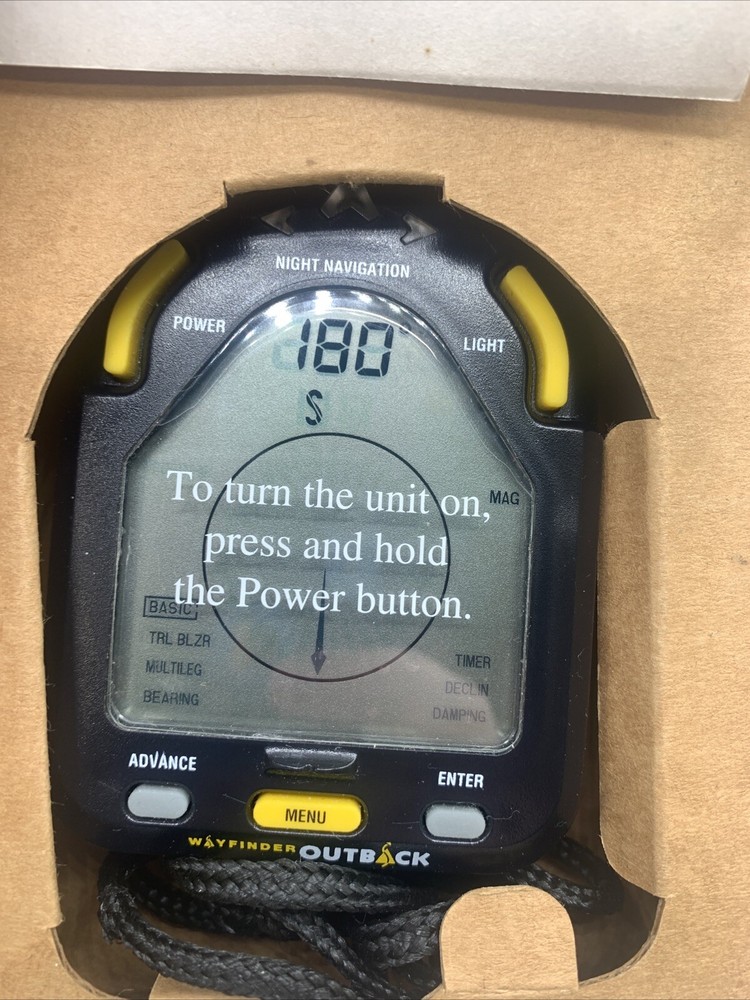 Wayfinder Outback Digital Trailblazing, Timer, Multi-Leg Compass New Bat ‘97 EUC