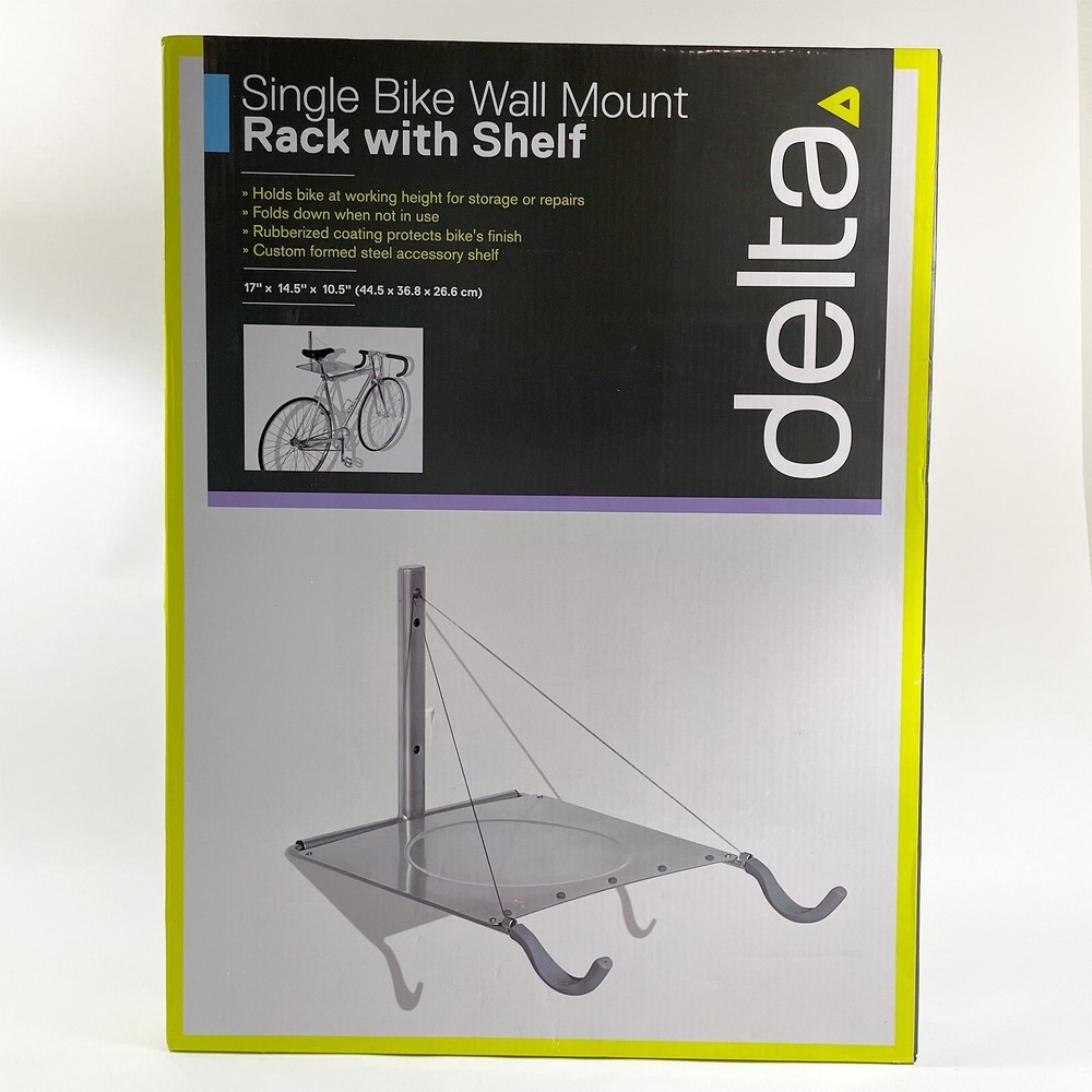 Delta Single Bike Wall Mount Rack with Shelf