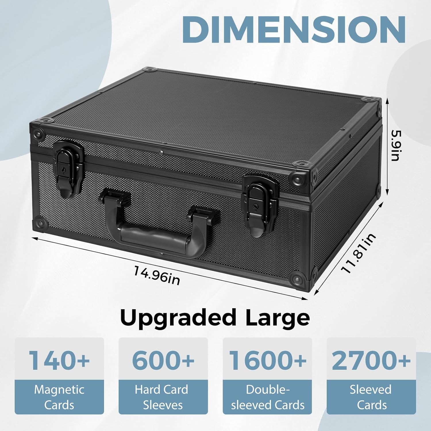 Graded Card Case Storage Box for 600+ 35PT 3"x4" Toploaders Trading Sports Cards