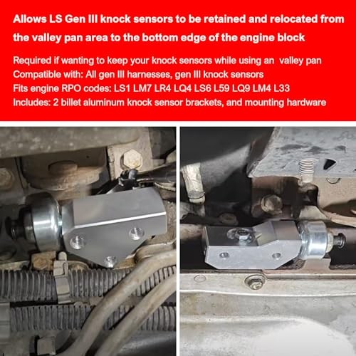 551216-KN30 Knock Sensor and Hardnesses Relocation Bracket Kit Compatible with