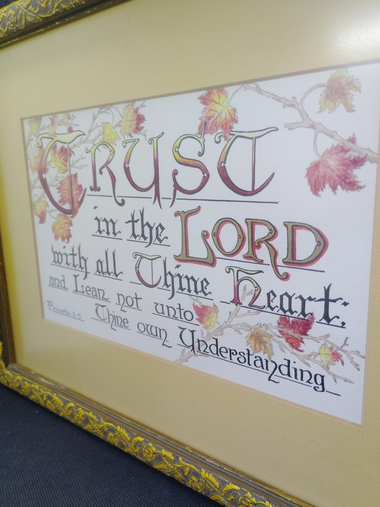 Art - Proverbs 3.5 Custom Frame 15 1/2 x 12