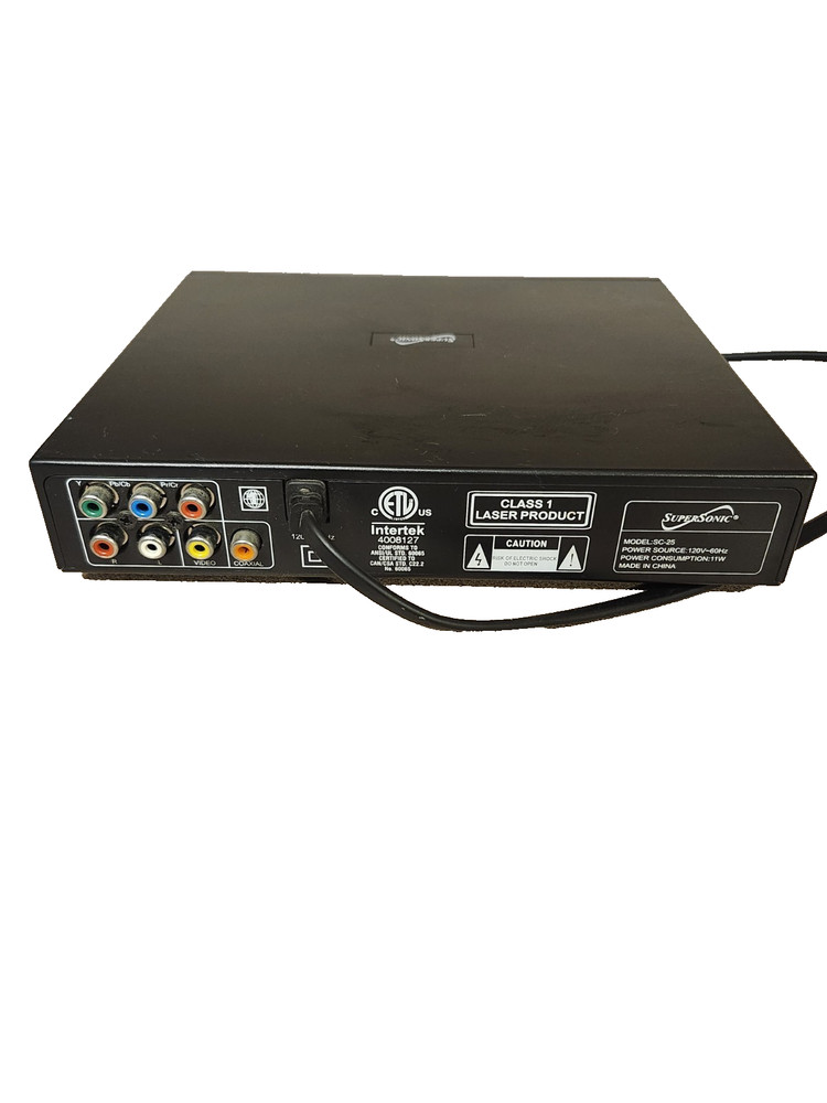 SUPERSONIC SC-25 Standard-Definition DVD Player with USB Inputs