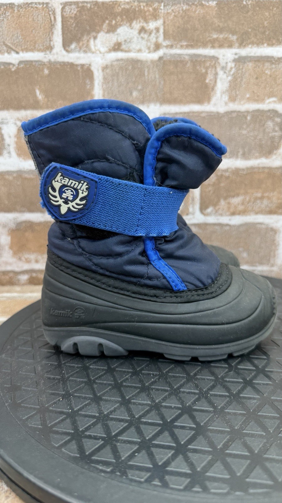 Kamik Snowbug Navy Blue Winter Fur Lined Snow Boots Toddler Boys Size 6