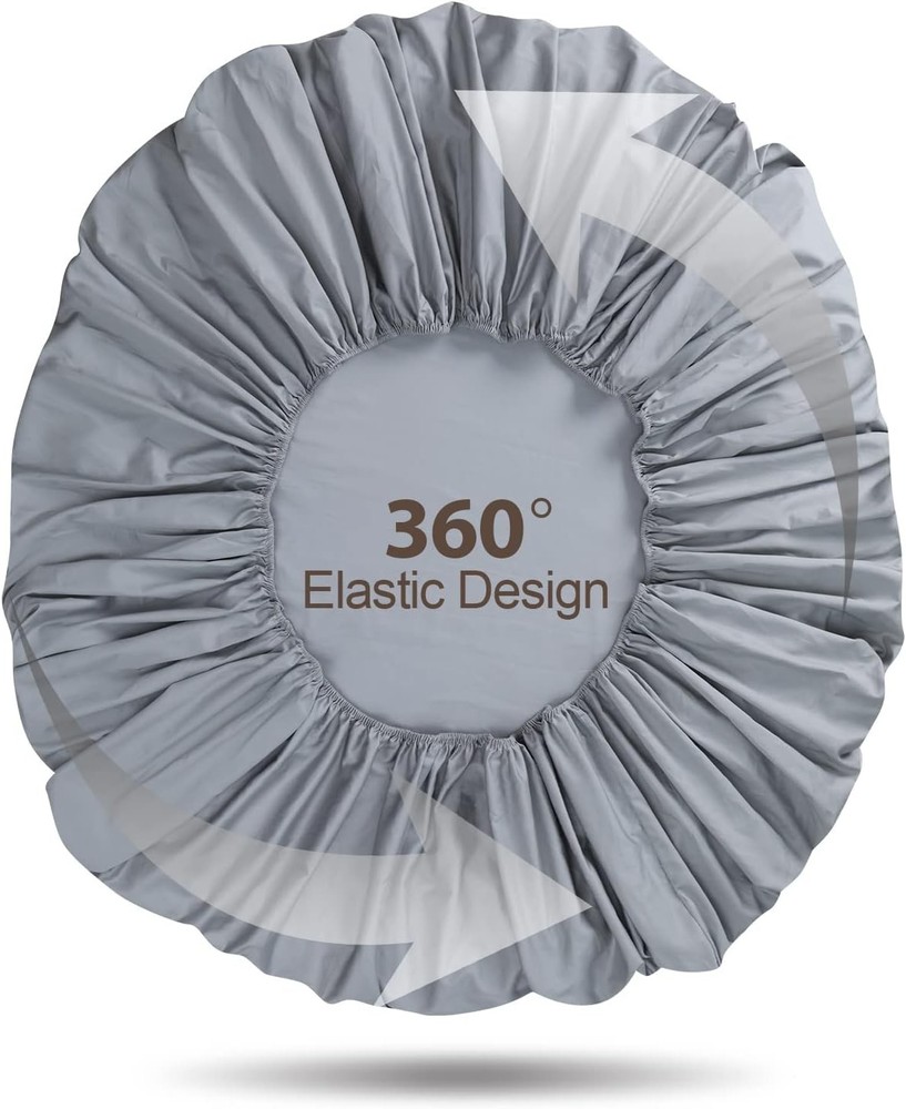 King Size 100% Egyptian Cotton Fitted Sheets 600 Thread King, Solid-gray