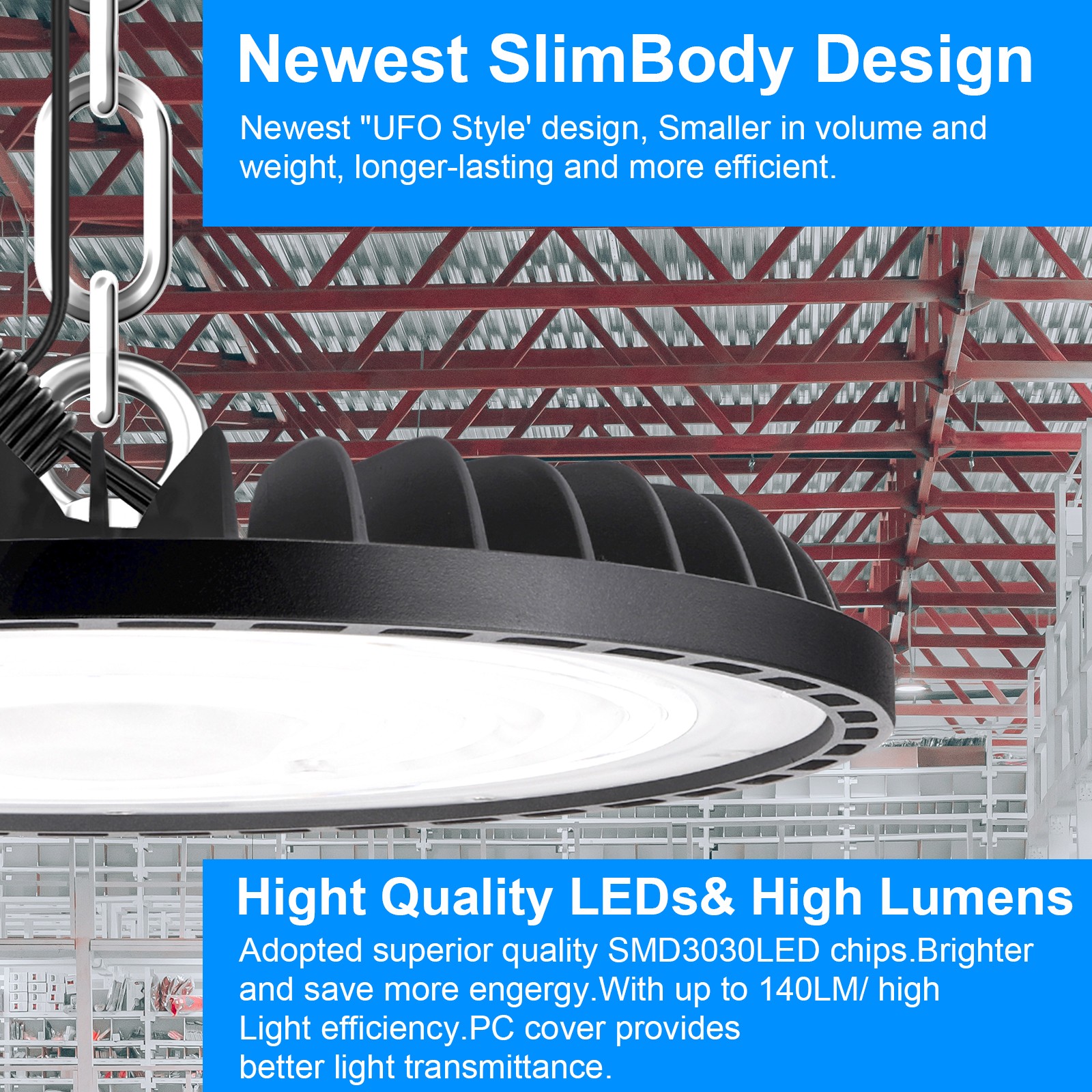 10 Pack 200W UFO Led High Bay Light Factory Commercial Warehouse Industrial Shop