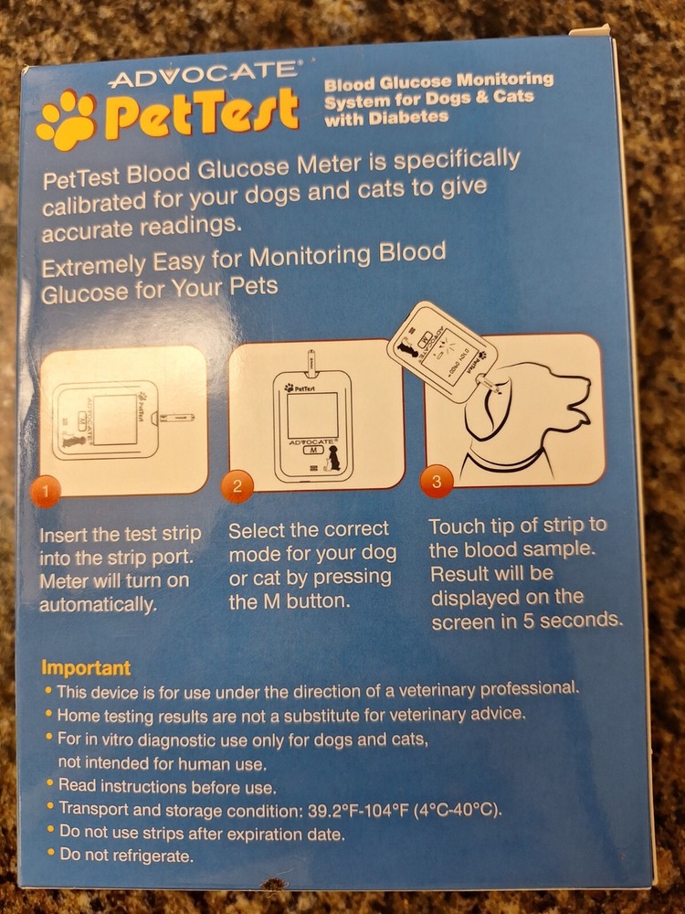 Advocate Pet Test Meter KIT For Diabetic Pet