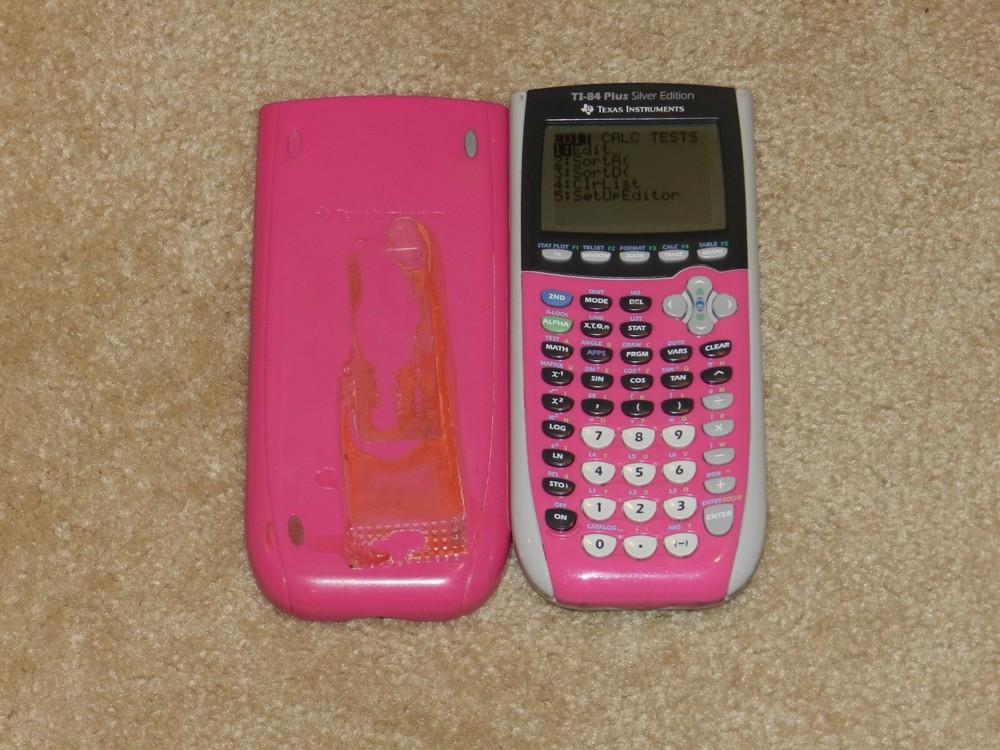 Texas Instruments TI-84 Plus Silver Edition Graphing Calculator Pink TESTED WORK
