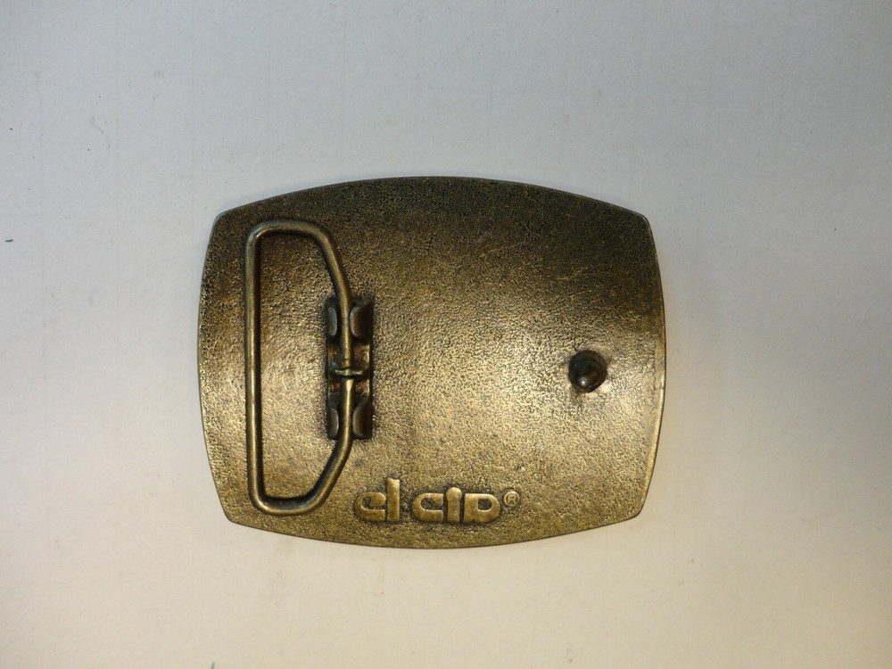 70's Dreeser Leather Belt Buckle Mining Equipment Defuncted