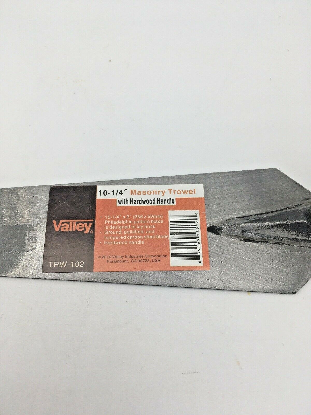 10-1/4 Masonry Trowel 10 1/4" x 2" Hardwood Handle