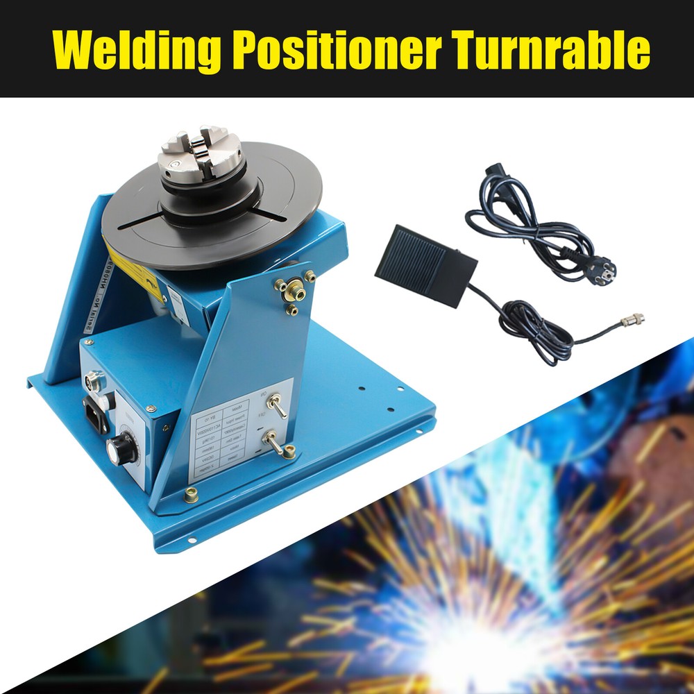 Rotary Welding Positioner With Adjustable Speed and Tiltable Table