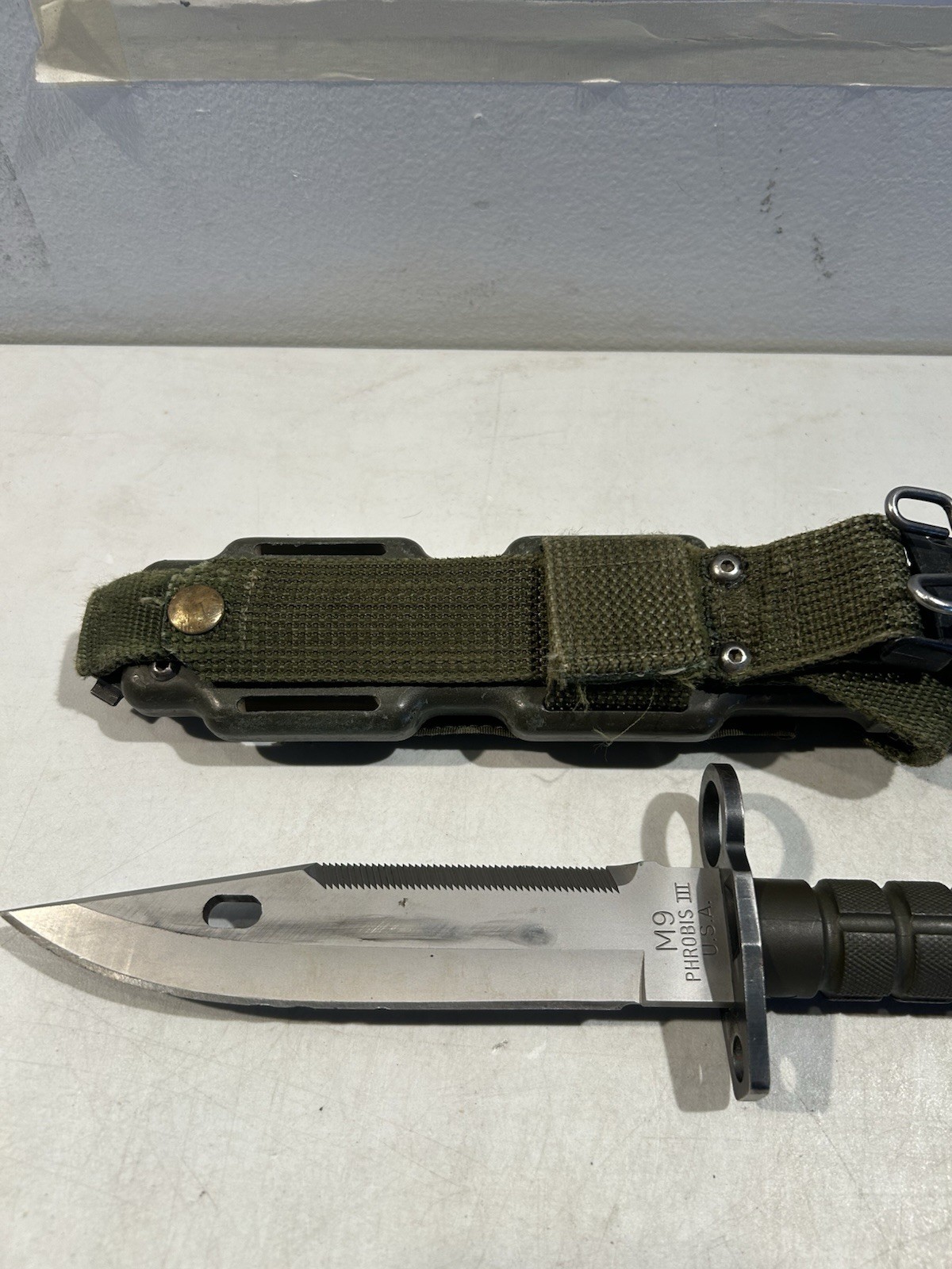 USA M9 PHROBIS III Military Fixed Blade with Scabbard Case #20